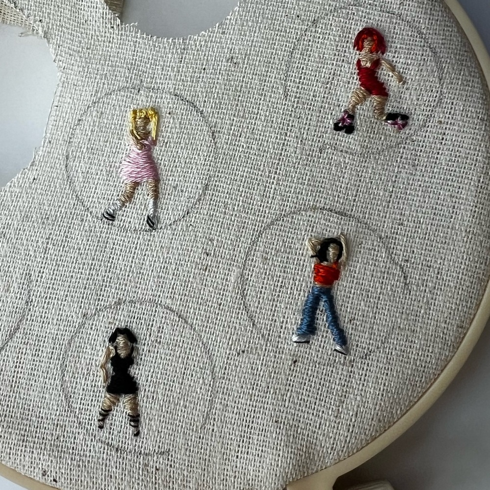 Spice Girls Hand Embroidered Figure Miniature Wooden Charm - Picture 8 of 9